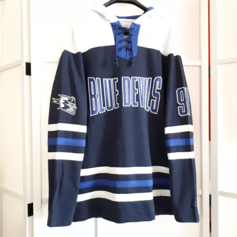 NWT VTG Duke Blue Devils Logo Hoodie Sweatshirt Sweater Champion Mens L Large Cover