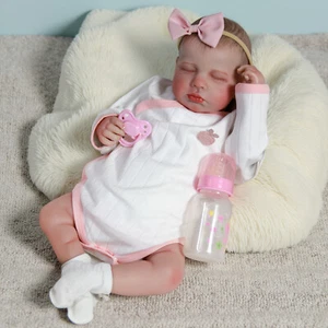 20" Realistic Reborn Dolls Newborn Baby Doll Vinyl Silicone Lifelike Girl Gift - Picture 1 of 9