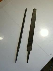 NICHOLSON 12 1/2" flat mill smooth & 12 1/2" round file - Picture 1 of 8