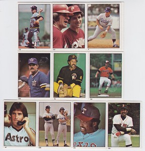 1982 Fleer Stamps Uncut Strip of 10 - Pete Rose - Jim Rice - Stargell - NrMt