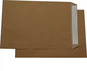500 St Versandtaschen DIN A4 C4 braun ohne Fenster Haftklebend Briefumschläge HK - Bild 1 von 2
