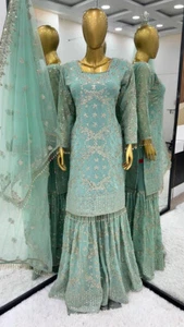 Konfektionierte Anzüge Pakistanisches Kleid Salwar Kameez Indisch Hochzeit Party Bollywood - Bild 1 von 6
