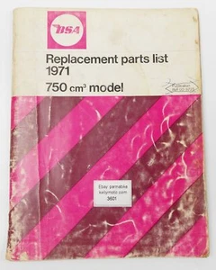 1971 BSA 750cc REPLACEMENT SPARE PARTS LIST BOOK MANUAL A75 ROCKET 3 REF 00-5723 - Picture 1 of 3
