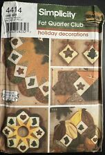 Simplicity Fat Quarter Club pattern 4414 Holiday Decorations ~ Ornaments uncut