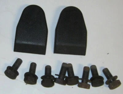 BMW 535i E28 1985 perno de montaje del asiento delantero (8) y cubierta del cinturón (2) lote usado original 85 Foto 1 de 2