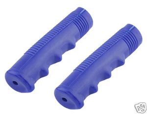Bicycle Handlebar Grips Blue Retro-Style BMX Cruiser Custom and Kids Bike 163446 - Picture 1 of 1