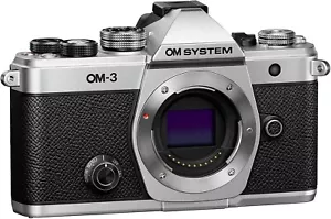 OLYMPUS OM SYSTEM OM-3 Mirrorless Digital Camera Silver BODY ONLY - Picture 1 of 6