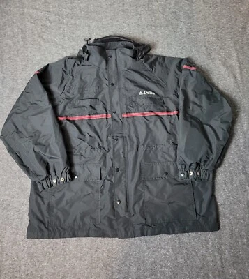 Vtg Hooded Delta Cintas Jacket Mens Size 2XL Full Zip PocketsReflector Strips - Image 1 of 4