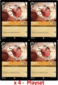 Disney Lorcana  Playset x4 - Pumbaa Friendly Warthog 17/204 NM Non-Foil 4x - Picture 1 of 2