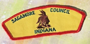 Parche de hombro BSA Boy Scouts: Sagamore Council Indiana, 5"" x 2"" nuevo - Imagen 1 de 2
