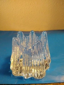 Nybro Kristall Vulkan Kerzenhalter 3 5/8" hoch Windlicht Teelicht Schweden - Bild 1 von 8