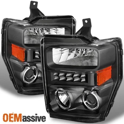 Faros proyectores LED halo izquierda+derecha Fit 2008-2010 F250/350/450 Super Duty Foto 1 de 4