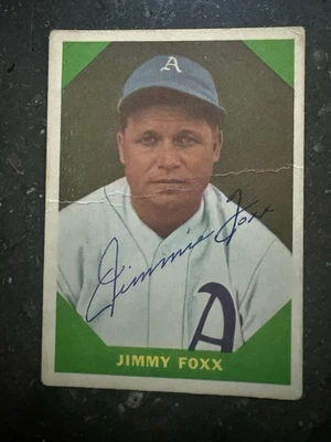 Jimmie Foxx autographed 1960 Fleer baseball card #53 - Image 1 of 2