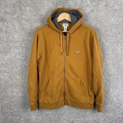 LL Bean Sudadera con Capucha Cremallera Completa Forrada Sherpa Sudadera Para Hombre Mediana Alta MT Foto 1 de 4