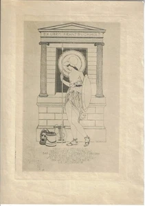 ROLF SCHOTT: Exlibris für Franz Buchholz, Athene - Picture 1 of 1