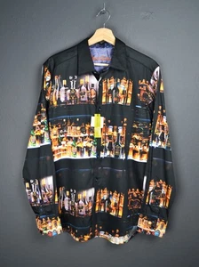 Robert Graham Whisky In a Jar Drink Series $238 Ajuste Clásico M - Imagen 1 de 9
