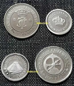 2 MONEDAS de 100 y 200 PESETAS PLATA del V CENTENARIO 1989. Diámetro 15 y 20 mm. - Bild 1 von 2