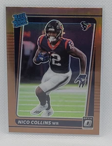2021 Optic Nico Collins Rated Rookie RC Bronze Prizm #230 Texans - Picture 1 of 2