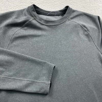 Patagonia Capilene Midweight Crew T Shirt Men Medium Grey Long Sleeve Grid Layer - Image 1 of 4