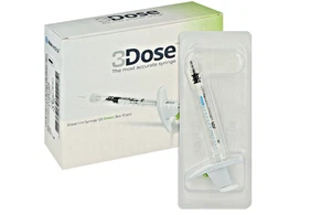 3Dose 1 ml Spritze Grün Luer-Lock Steril Mesotherapie – Vlow Medical - Bild 1 von 4