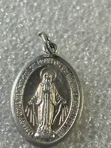 Maria ohne Sünde empfangen religiös Vintage Medaillon M-539 - Bild 1 von 1
