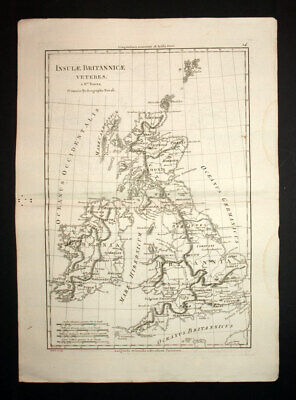 El Gran Bretaña Great Britain Mapa Geográfico 1787 Antic Geographical Map • 79.80€