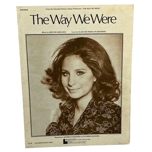 The Way We Were Barbra Streisand Vintage Piano Sheet Music 1973 Marvin Hamlisch - Bild 1 von 4