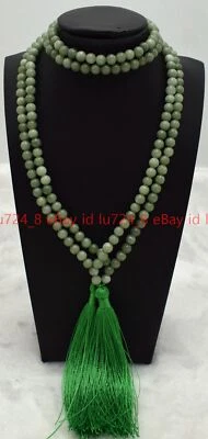 2 Rows Natural 6-10mm Aventurine 108 Prayer Beads Tibet Buddhist Mala Necklace - Image 1 of 4