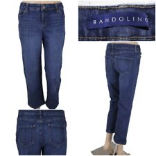 BANDOLINO "Mandie" Women's 8P Petite Straight Leg Stretch Jeans 24" Inseam EUC