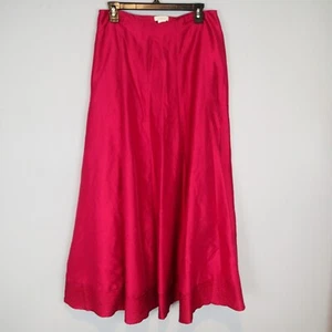 Sundance Silk pink maxi long Bohemian Embroidered Skirt Sz 10 - Picture 1 of 17