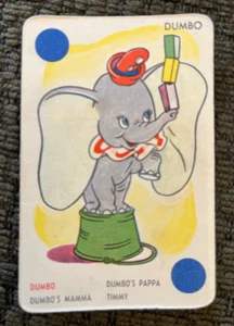 Dumbo Rare Vintage 1950s Swedish Walt Disney Donald Duck Game Card - Picture 1 of 2