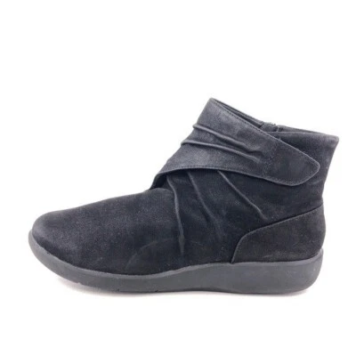 Clarks Cloudsteppers Sillian Botines Mujer Talla 11W Ancho EUR 42,5 Negro Cremallera Foto 1 de 4