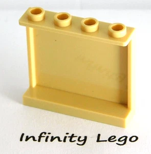 6 LEGO Tan / Beige Wall Panel 1x4x3 with Side Supports (35323 60581) - 6 Pieces - Imagen 1 de 2