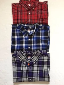 Nueva con etiquetas Gymboree Very Merry Dad Para Hombre a Cuadros Púrpura Marino Rojo con Botones L XL - Imagen 1 de 9