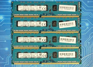 16GB (4x4GB) PC3-12800E DDR3-1600MHz 2Rx8 ECC Hynix HMT351U7CFR8C-PB - Picture 1 of 2