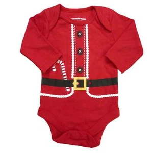 Holiday Time Infant Boys Red Santa Claus Creeper Christmas Bodysuit - Picture 1 of 1