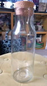 Glass Storage Bottle with Cork Lid - 10in - Picture 1 of 5