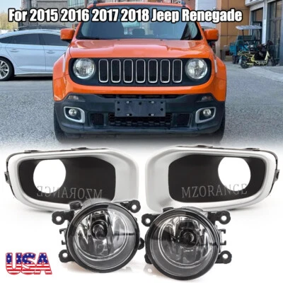 Luces antiniebla de parachoques para Jeep Renegade 2015-2017 luces de conducción con biseles izquierda+derecha Foto 1 de 4