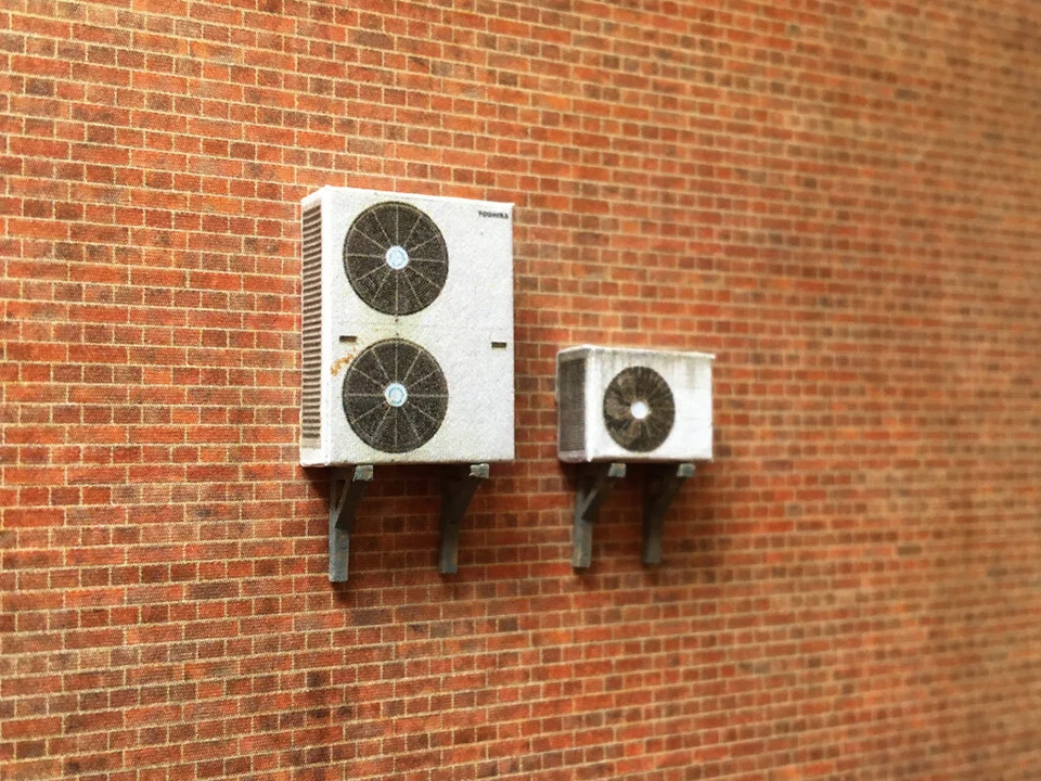 MODEL RAILWAY SCENERY 19 LASER CUT AIR CONDITIONING UNITS FOR OO SCALE 1:76 MODEL RAILWAY - AX038-OO