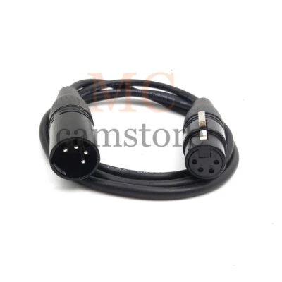 XLR 4pin Male to Female Angle 4-Pin XLR Cable for Power Supply Battery Adapter - Image 1 of 4
