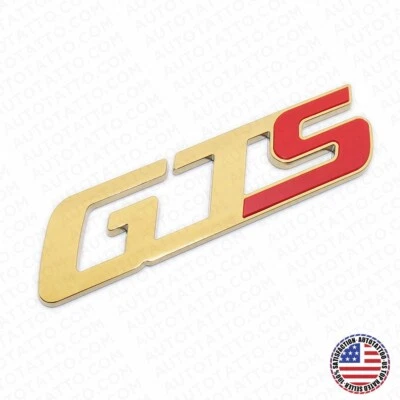 Maserati Quattroporte GTS Gold Chrome Trunk Lid Nameplate Emblem Badges Sport - Image 1 of 4