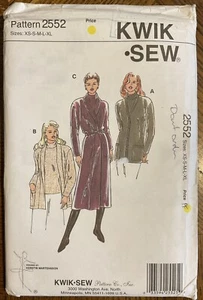 New KWIK SEW Misses Coat Jacket Cardigan Top STRETCH Pattern 2552 Size XS- XL - Imagen 1 de 4