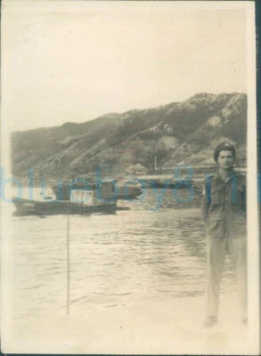 1946 Japan Kure Soldier by Harbour Photo by British Soldier  - Image 1 of 2