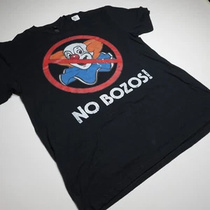 Gildan Softstyle T-Shirt Mens XL "No Bozos" Clown Print Funny Crew Neck Black - Picture 1 of 14