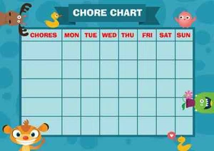 Tabla semanal de recompensas de tareas Rota animales azules - Imagen 1 de 1