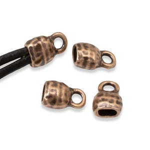 10 extremos de cable de cuero envejecido de cobre, apertura de 4x2 mm, tapas de extremo de crimpado TierraCast - Imagen 1 de 7