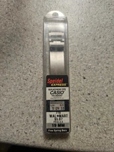 Speidel Express Casio DATABANK Uhrenarmband - Herren SILBER #778 Zapfen 2-3 Größe 19 mm. - Bild 1 von 3