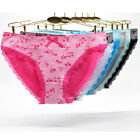 6 Pcs Women's Cotton Briefs Sexy Striped Briefs Underwear Panties,Size S M L
