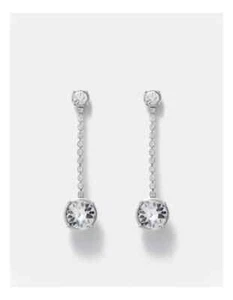 Mimco Sparkle Drop Earrings in Silver New *Genuine RRP $99 Stunning + Dust Bag - Picture 1 of 5