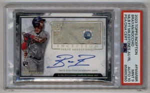 2023 Topps Inception Brayan Rocchio RC First Milestones Auto Relic /99 PSA 9 /10 - Picture 1 of 2
